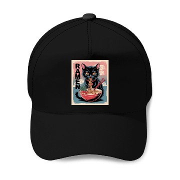 Discover Ramen Cat Japanese Style Baseball Caps