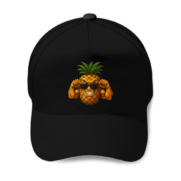 Discover Cool pineapple sunglasses muscles biceps fruit Baseball Caps