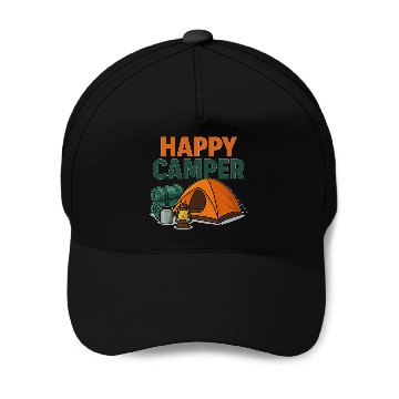 Discover Happy Camper – Cozy Camping Vibes Baseball Caps