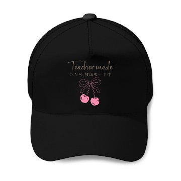 Discover Teacher Mode Coquette Cherry Baseball Caps