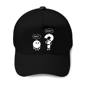 Discover Wait What? Funny Cartoon Baseball Caps