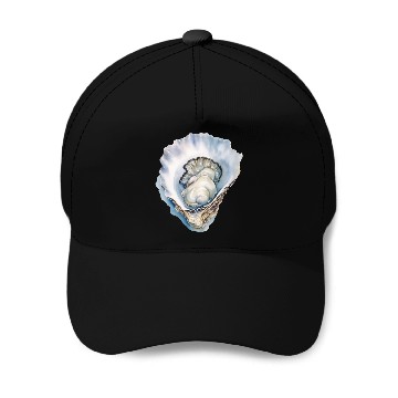 Discover Watercolor Oyster Shell Baseball Caps