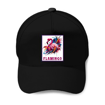 Discover Graffiti Flamingo Explosion Baseball Caps