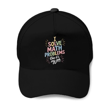 Discover Funny Math Teacher Math Student Humor Baseball Caps