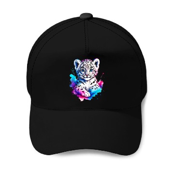 Discover Color Splash Leopard Cub Baseball Caps