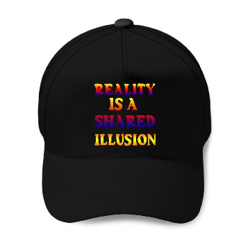 Discover Vivid Psychedelic Illusion Text Baseball Caps