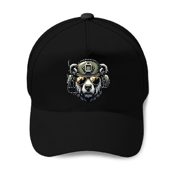 Discover Bear Military Design Baseball Caps