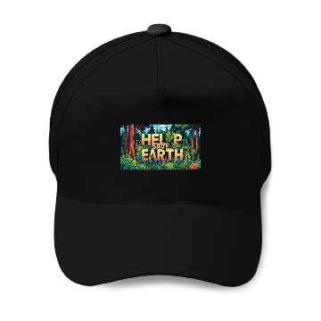 Discover help save earth Baseball Caps