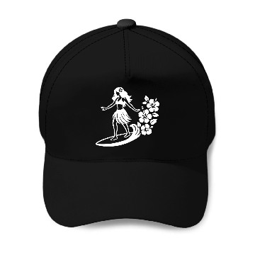 Discover Surfing Hula Baseball Caps