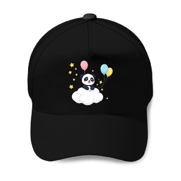 Discover Panda in the Clouds Baseball Caps
