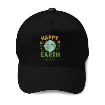 Discover Happy Earth Day Eco-Friendly Design Baseball Caps