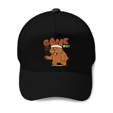 Discover Tennis Bear with Headband and Sweat Baseball Caps