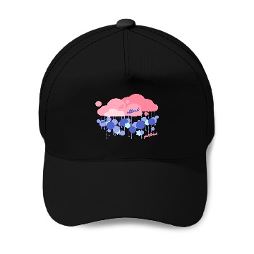 Discover Pastel Rain Cloud with Star Accents Baseball Caps