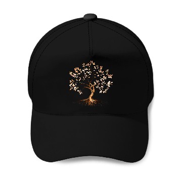 Discover Elegant Autumn Leaf Tree Baseball Caps