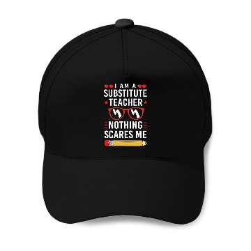 Discover Substitute Teacher Back To School Baseball Caps