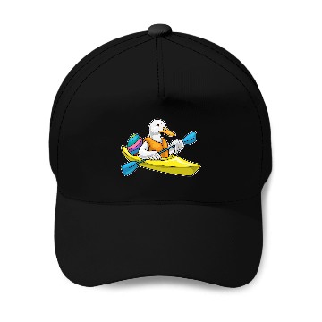 Discover Duck Easter Kayak Baseball Caps