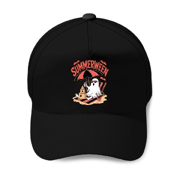 Discover Summerween Beach Ghost Baseball Caps