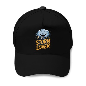 Discover Storm Lover Cloud with Lightning Art Baseball Caps