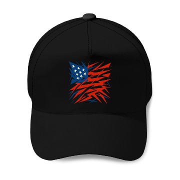 Discover Abstract American Flag Deconstructivism Style Baseball Caps