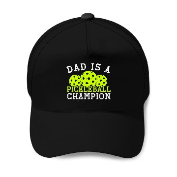 Discover Dad is a Pickleball Champion Baseball Caps