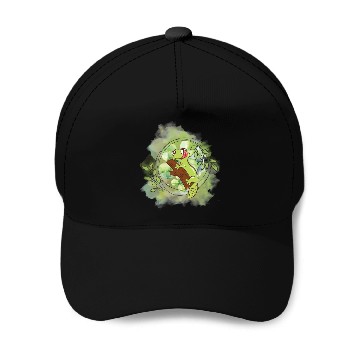Discover Whimsical Frog on Branch Illustration Baseball Caps