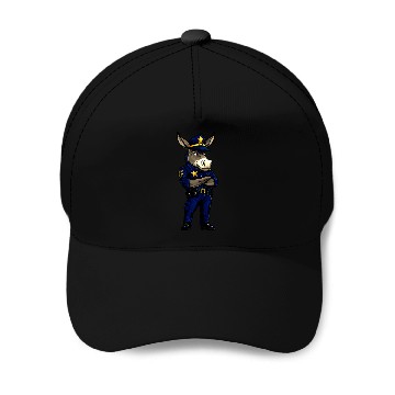 Discover Police donkey Baseball Caps