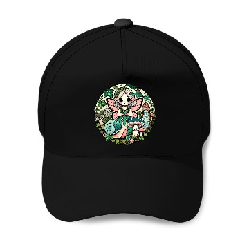 Discover Enchanted Forest Fairy Illustration Baseball Caps