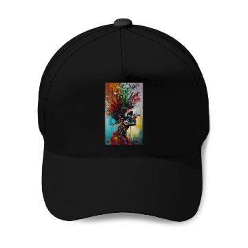 Discover Vibrant Nature-Inspired Human Portrait Baseball Caps