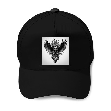 Discover Dark Mythical Eagle Tattoo Design Baseball Caps