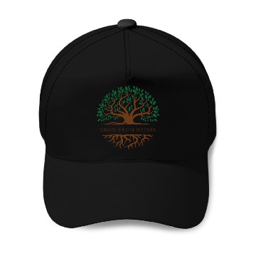 Discover Inner Growth Tree Motif Baseball Caps