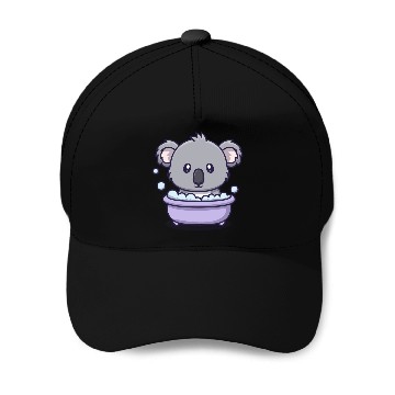 Discover Cute Koala Bear Taking a Bubble Bath Relaxing  Baseball Caps