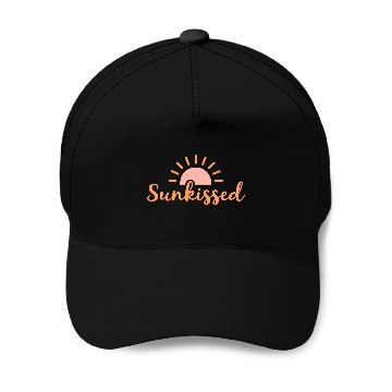 Discover Sunset Bliss Vintage Typography Design Baseball Caps