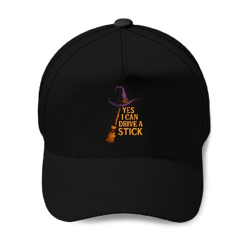 Discover Witch Hat Driving Stick Funny Quote Design Baseball Caps