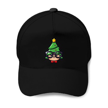 Discover Festive Geek Christmas Tree Design Baseball Caps