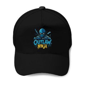 Discover Outlaw Ninja Cartoon Design Baseball Caps