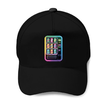 Discover Y2K Cyber Vending Machine with Iridescent Drinks Baseball Caps