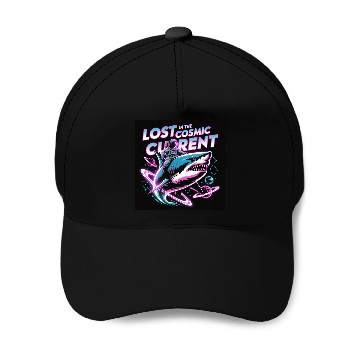 Discover Lost in the Cosmic Shark Adventure Baseball Caps