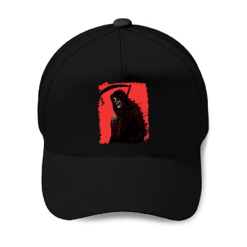 Discover Skeleton Reaper Red Baseball Caps