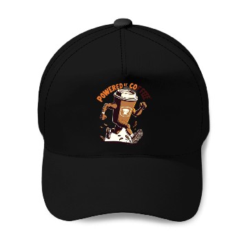 Discover Energetic Coffee Power Cartoon Design Baseball Caps