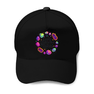 Discover Vibrant Cosmic Ruby Crystal Art Baseball Caps