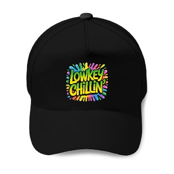 Discover Retro Psychedelic Colorful Typography Baseball Caps