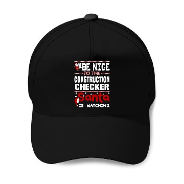 Discover Construction Checker Baseball Caps