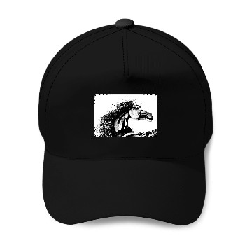 Discover Dramatic black stallion Baseball Caps