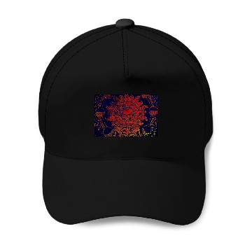 Discover Dramatic Red Skull Baseball Caps