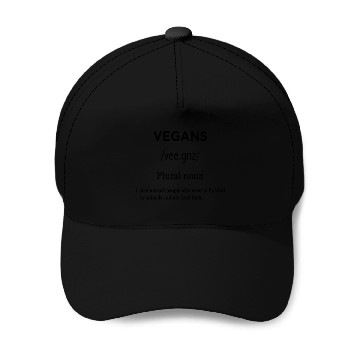 Discover vegans definition light blue Baseball Caps