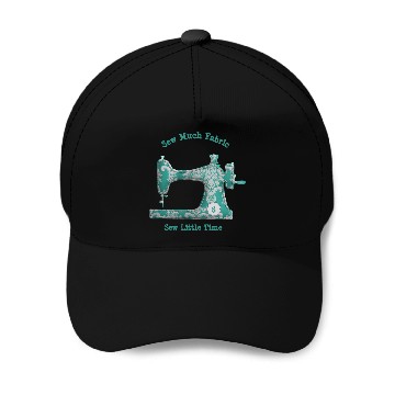 Discover Teal Damask Sewing Machine Plus Size Baseball Caps