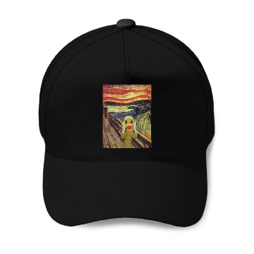 Discover Sock Monkey Scream white Baseball Caps