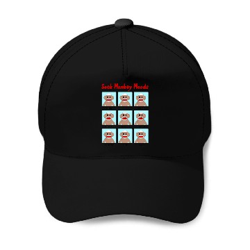 Discover Sock Monkey Moods Baseball Caps