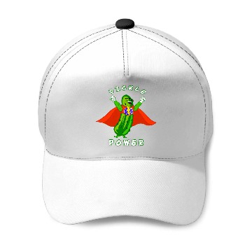 Discover Pickleball Pickle Power Superhero Baseball Caps
