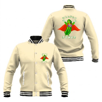 Discover Pickleball Pickle Power Superhero Baseball Jackets